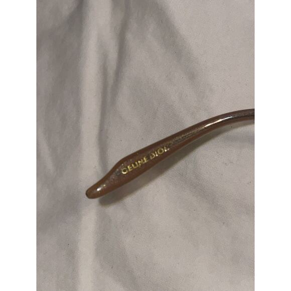 Celine Dion Eyes Beta Titanium Eyeglasses Frame Half Rimless 52-17-135 Rose Gold - Picture 4 of 6